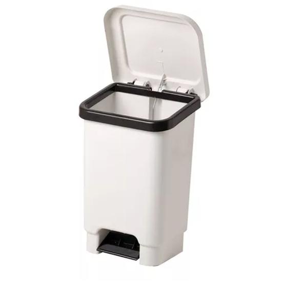 Lixeira Retângular Com Pedal 25 Litros - Marfinite Menor preço em Lixeira Retângular Com Pedal 25 Litros - Marfinite