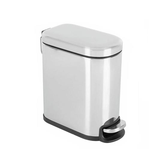Lixeira Retangular Slim Inox 6L com Pedal e Fechamento Suave da Tampa 29x14x30cm Globalmix Menor preço em Lixeira Retangular Slim Inox 6L com Pedal e Fechamento Suave da Tampa 29x14x30cm Globalmix