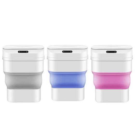 Imagem de Lixeira Retrátil Smart Automática Dobrável Com Sensor