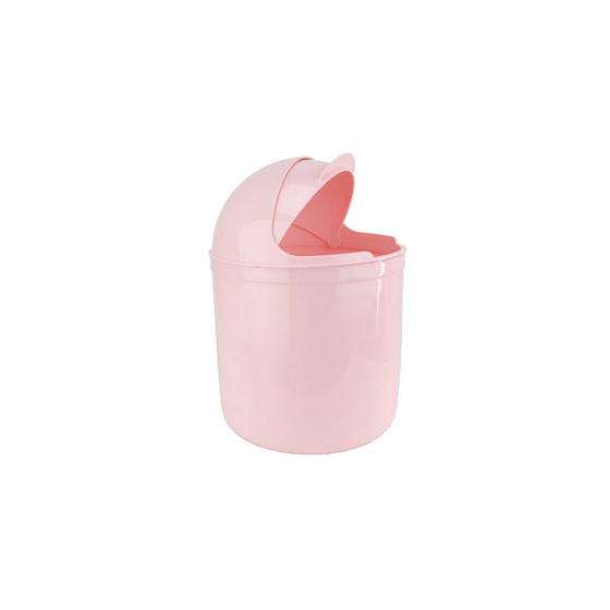 Lixeira Rosa com Tampa Pia Banheiro 4L Menor preço em Lixeira Rosa com Tampa Pia Banheiro 4L