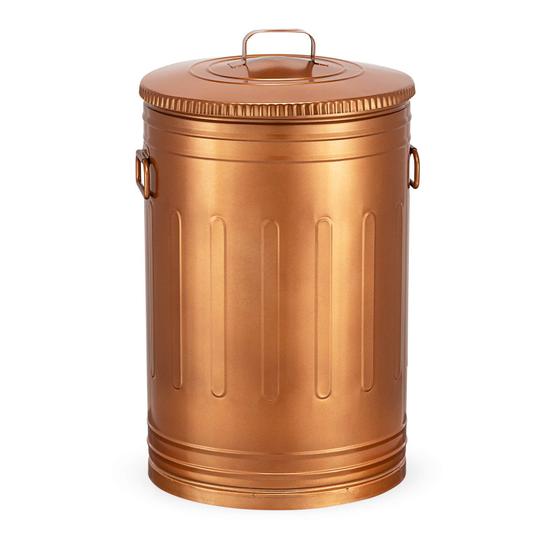 Imagem de Lixeira rose gold 30 litros lata de lixo americana cobre