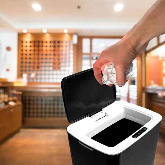Imagem de Lixeira Sensor Automática Banheiro Cozinha Lixo Inteligente