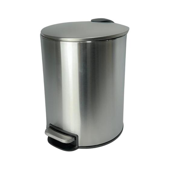 Imagem de Lixeira Slim 5 Litros Aço Inox Escovado Powermaid C/ Pedal