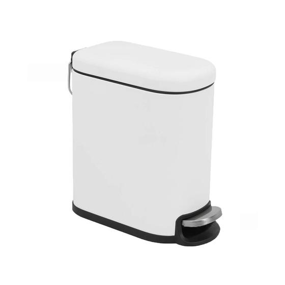 Lixeira Slim Branca Com Pedal E Fechamento Suave Gh117 Globa Menor preço em Lixeira Slim Branca Com Pedal E Fechamento Suave Gh117 Globa