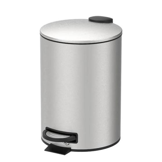 Lixeira Spin 12 Litros 38.5x25cm Inox com balde de plástico interno Escovado Brinox Menor preço em Lixeira Spin 12 Litros 38.5x25cm Inox com balde de plástico interno Escovado Brinox