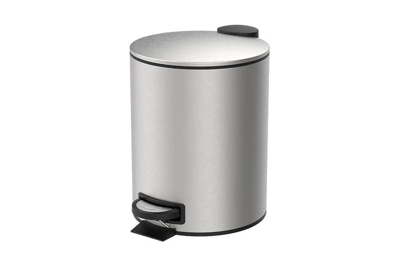 Imagem de Lixeira Spin em Aço Inox com Pedal e Balde 5L - Brinox