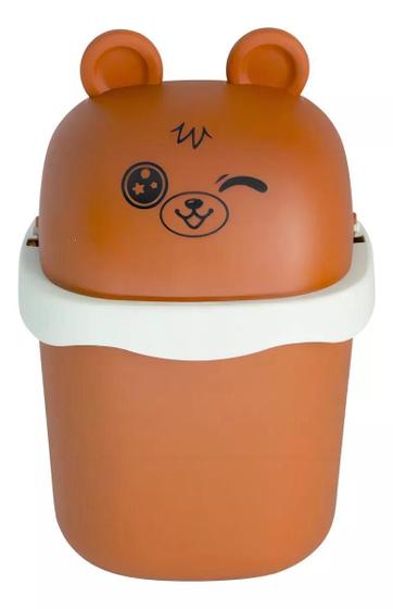 Imagem de Lixeira Urso Infantil baby Porta Treco De Mesa Ursinho- 1,5L