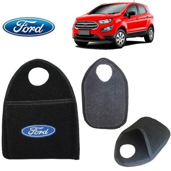 Imagem de Lixinho de Carro Ford EcoSport Preto Bordado