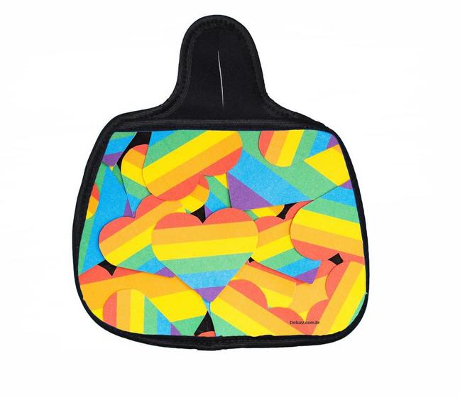 Imagem de Lixo Car, Arco-Íris LGBT Material Neoprene 3MM Medidas 30x25CM