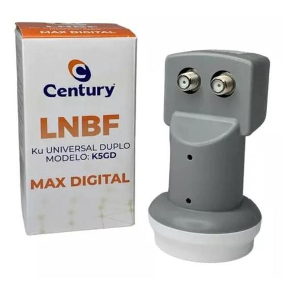 Imagem de LNBF Ku Max Digital Duplo - K5GD Century Compátivel com 5G