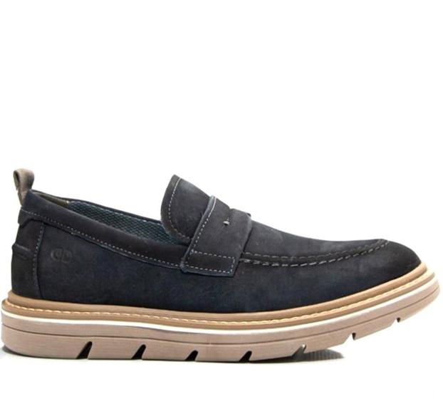 Imagem de LOAFER MASCULINO JEFF EM COURO NOBUK NAVY - Cód 604103-003