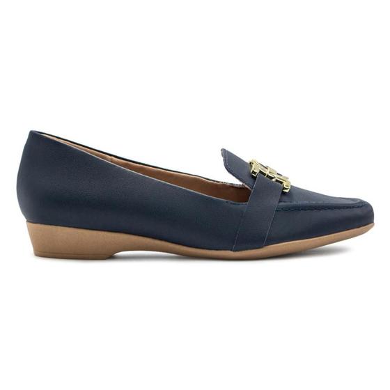 Imagem de Loafer Usaflex Feminino Couro Enfeite Casual MM1603