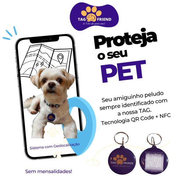Imagem de Localizador, Rastreador, Plaquinha para Pet com QR Code