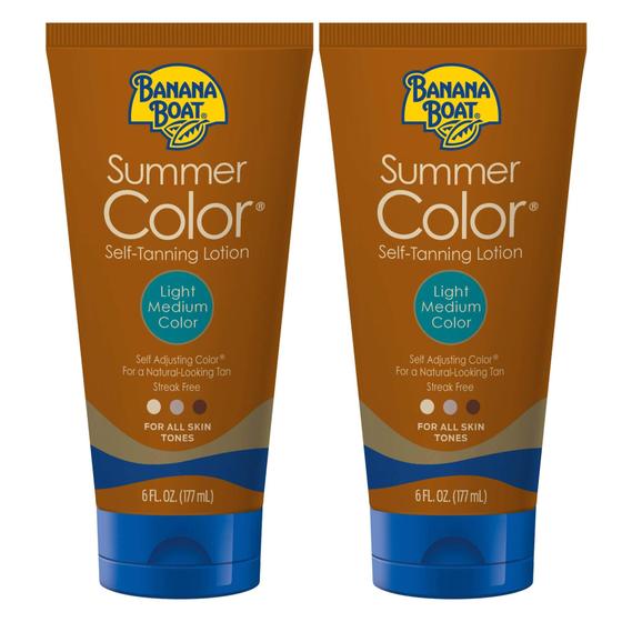 Imagem de Loção Autobronzeadora Banana Boat Summer Color - 2 Unidades de 180ml