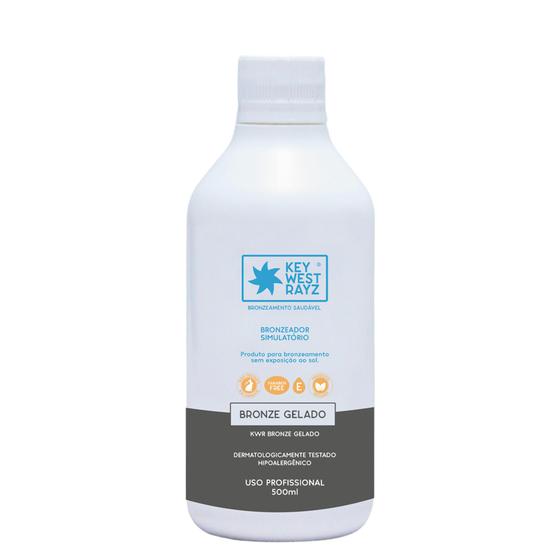 Loção Bronzeadora Sem Sol A Jato Bronze Gelado (500ml) Key West Rayz Autobronzeador