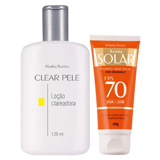 Imagem de Loção Clareadora Facial + Protetor Solar Facial com Vitamina E FPS 70