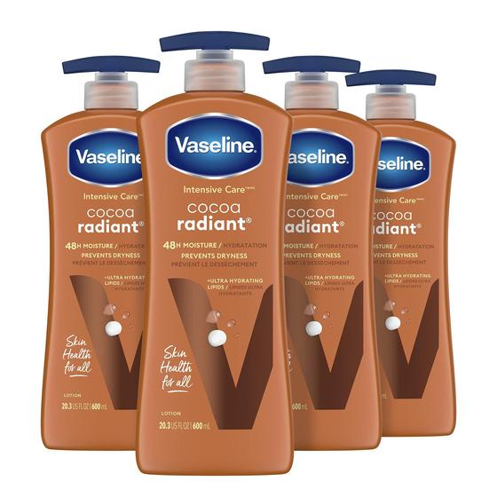 Imagem de Loção Corporal Vaseline Intensive Care Cocoa Radiant - 600ml (Pack com 4)