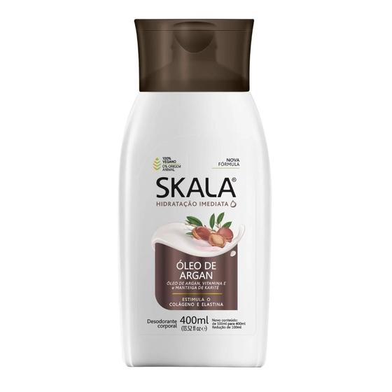 Loção Creme Hidratante Corporal Óleo de Argan Skala 400ml Menor preço em Loção Creme Hidratante Corporal Óleo de Argan Skala 400ml
