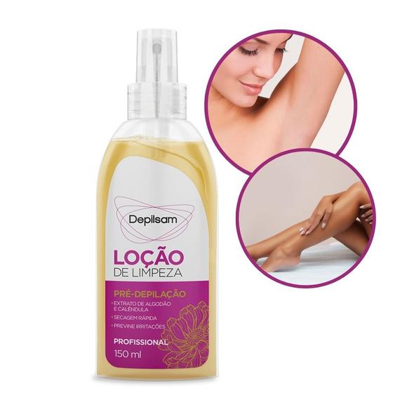 Imagem de Loção de Limpeza Pré-Depilação Profissional Depilsam 150ml