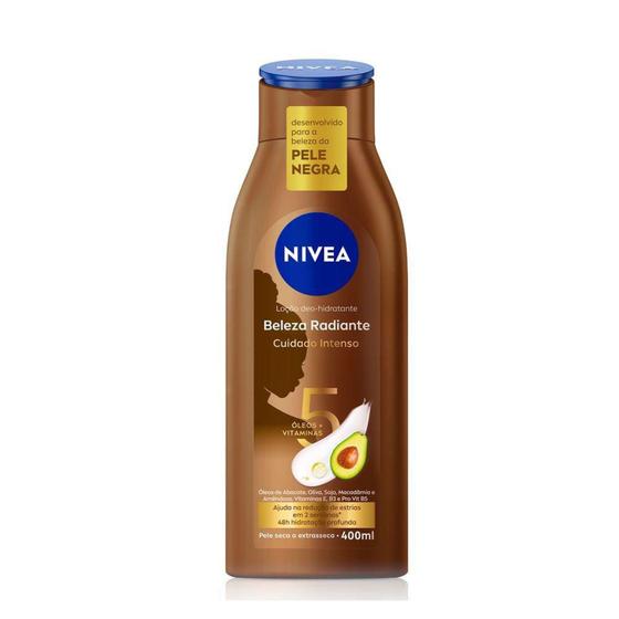 Imagem de Loção Deo Hidratante Nivea Beleza Radiante Cuidado Intenso Pele Seca a Extrasseca 400ml