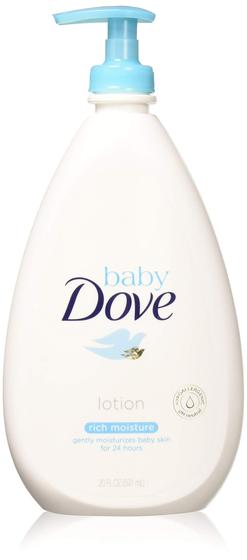 Imagem de Loção Dove Baby Rich Moisture para rosto e corpo 600 ml (pacote com 4)