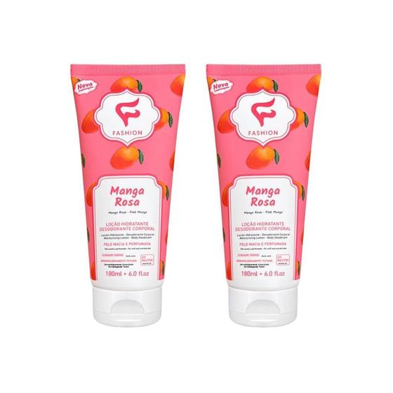 Imagem de Loçao Hidratante Fashion 180Ml Manga Rosa - Kit Com 2Un