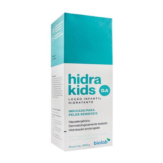 Loção Hidratante Infantil Hidra Kids D.A Peles Sensíveis 200g - Biolab ...