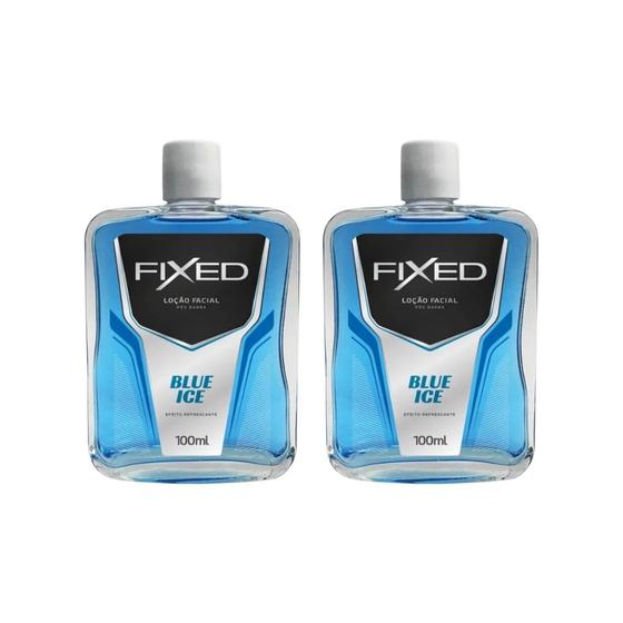 Imagem de Loçao Pos Barba Fixed Blue Ice 100ml - Kit C/ 2un