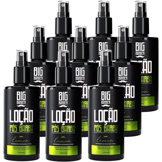 Imagem de Loção Pós Barba Spray Big Barber 250ml Lemon Caixa Com 9 Unidades