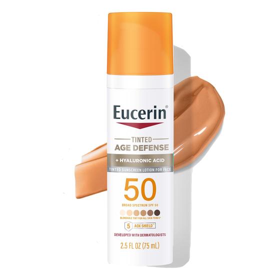 Imagem de Loção Protetora Solar Eucerin Sun Tinted Age Defense SPF 50 75mL