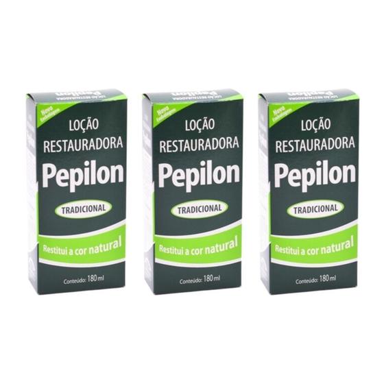 Imagem de Loçao Restauradora Pepilon 180Ml - Kit Com 3Un