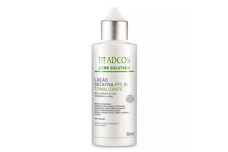 Imagem de Loção Secativa Tonalizante Para Acne Adcos FPS30 50ml