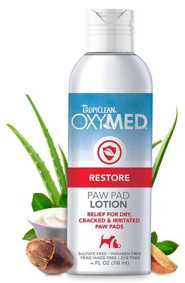 Imagem de Loção TropicLean Oxymed Paw Pad para cães e gatos 120 ml para pele seca