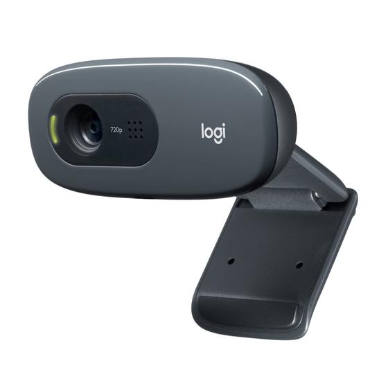 Imagem de Logitech C270 HD Webcam for Education, HD 720p/30fps, Chamadas de vídeo HD widescreen, Correção de luz HD, microfone redutor de ruído, para Skype, FaceTime, Hangouts, WebEx, PC/Mac - Cinza