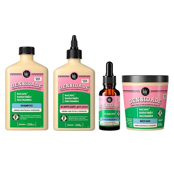 Lola Cosmetics Densidade Kit Shampoo + Máscara + Tônico + Acidificante – Lola From Rio