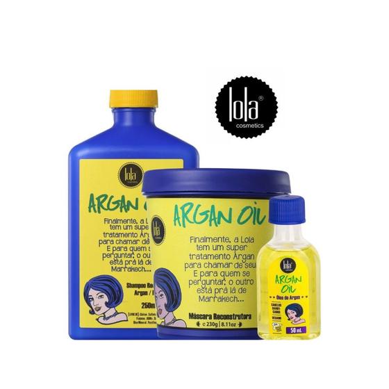 Imagem de Lola Cosmetics Kit Argan Oil Completo Hidratação Completa