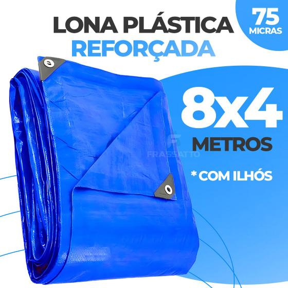 Imagem de Lona Azul Carreteiro Caminhão Piscina Impermeável 8x4 Metros Cobertura Grande