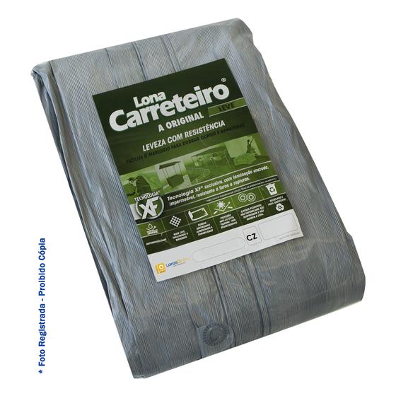 Imagem de Lona Carreteiro Leve 2x2 Cinza Multiuso Cobertura Impermeável Plastica Cobertura Reforma Pintura Telhado Polietileno Camping