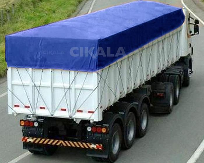 Imagem de Lona CK600 Azul 8x4 Metros em Pvc Com Ilhós em Latão Para Caminhão e Transporte de Carga em Geral