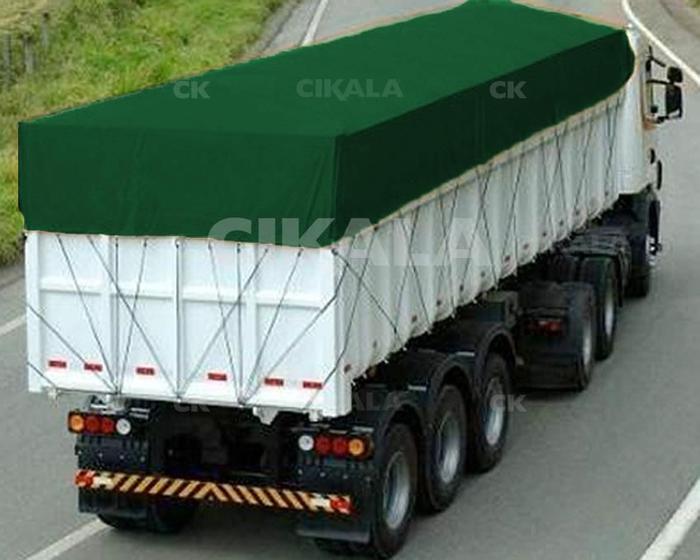 Imagem de Lona Ck600 Verde 5x5 Metros em Pvc Com Ilhós em Latão Para Caminhão e Transporte de Carga em Geral