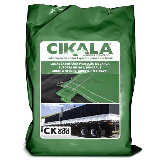 Imagem de Lona CK600 Verde 6.5x3.5 Metros em PVC Com 1/2 Argola