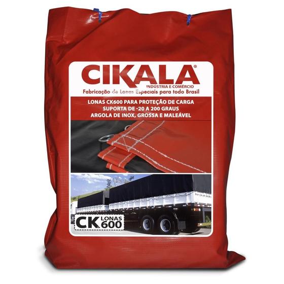 Imagem de Lona CK600 Vermelha 2.5x2.5 Metros em PVC Com 1/2 Argola