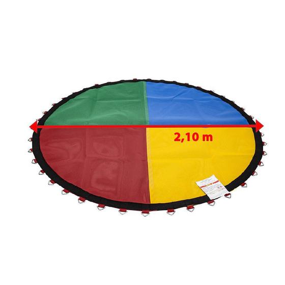 Lona de Salto Para Cama Elástica de 2,44 m ou 2,50 m 48 Molas Canguri Quadricolor Menor preço em Lona de Salto Para Cama Elástica de 2,44 m ou 2,50 m 48 Molas Canguri Quadricolor