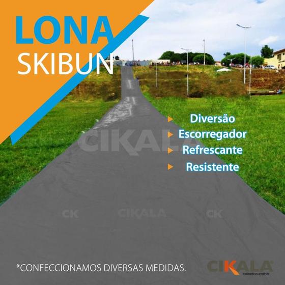 Imagem de Lona Escorregador Ck300 Cinza 5x2 Metros Para Recreações Ski Bun Ski