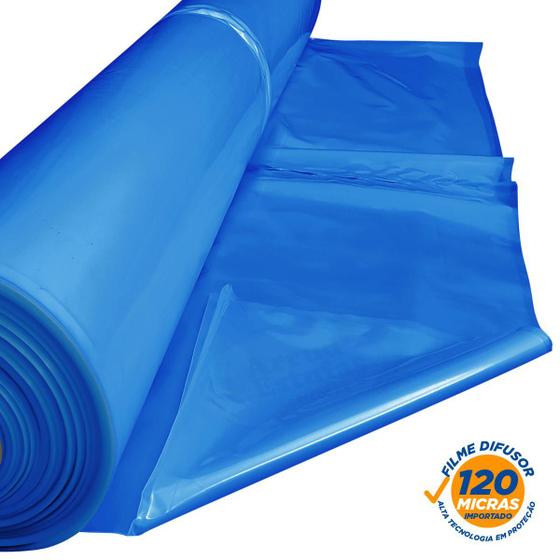 Lona Estufa Filme Plastico 120Micra Difusor Blue 9,5X4m Imp Menor preço em Lona Estufa Filme Plastico 120Micra Difusor Blue 9,5X4m Imp