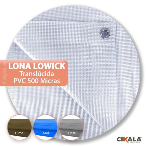Imagem de Lona Lowick Translúcida Transparente 5.5x3 Metros 500 micras para Coberturas em geral Áreas Terraços Eventos