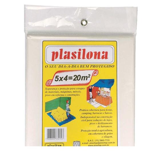 Lona plástica 5 x 4 m transparente Plasitap Menor preço em Lona plástica 5 x 4 m transparente Plasitap