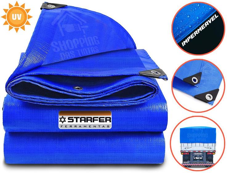 Lona Plástica Cobertura Piscina Caminhão Impermeável Encerado Barraca Camping Textura Lisa Azul 6x3 75 Micras Leve Starfer Menor preço em Lona Plástica Cobertura Piscina Caminhão Impermeável Encerado Barraca Camping Textura Lisa Azul 6x3 75 Micras Leve Starfer