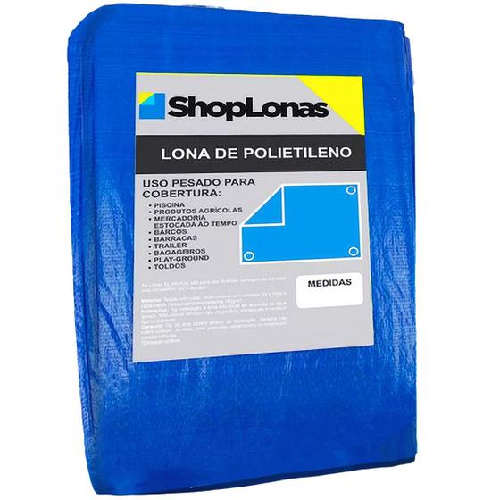 Imagem de Lona Polietileno Azul ShopLonas100 - 4X4