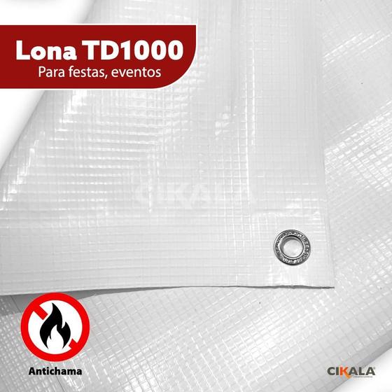 Imagem de Lona Td1000 Branca 5.5x2.5 Metros Blackout Espessura 500 Micras Vinil Multiuso